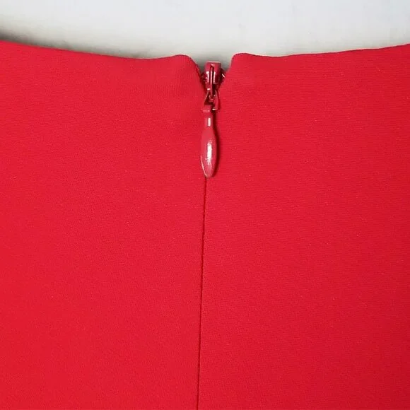 A.L.C. Women's Ann Long Sleeves Shirt Blouse Top 2 Red Peplum Crepe Zipper $325 - Picture 12 of 16